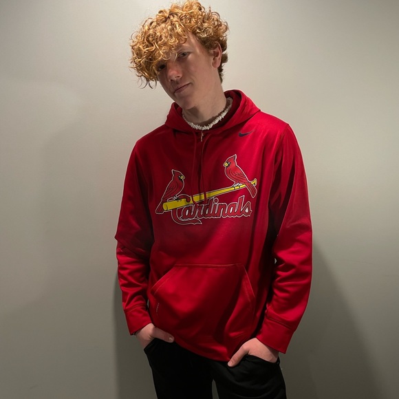 Nike St Louis Cardinals Dri Fit Hoodie Major League Baseball MLB Sweatshirt - Picture 2 of 3